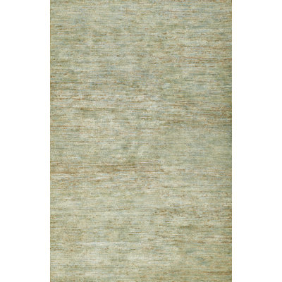 Sarina Abstract Hand-Knotted Green Area Rug