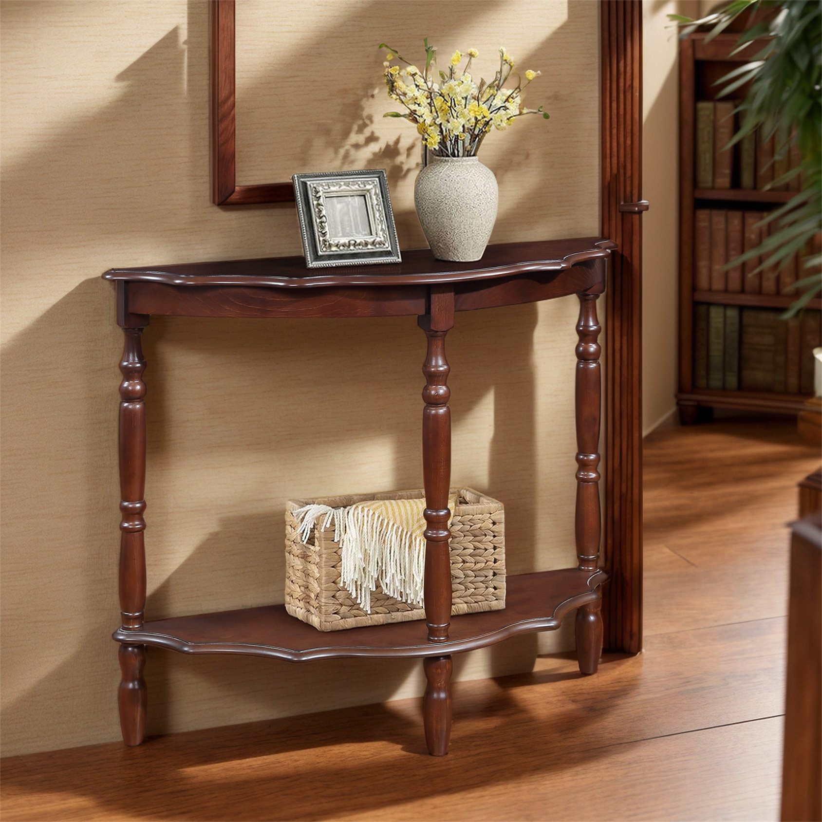 Alcott Hill® Danavia 42'' Wood Frame Console Table with Open Shelf ...
