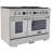 KUCHT 48 in. 6.7 cu. ft. 8 Burners Dual Fuel Range for Natural Gas in Stainless Steel with Kucht Horus Thermostat-98431852-98431850