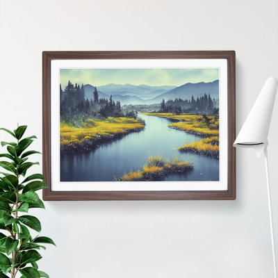 XH1022-7488X River To The Mountains - Single Picture Frame Painting