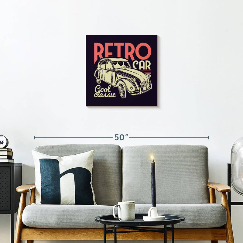 Mehar Cool Classic Retro Car, 20" H x 20" W