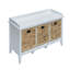 Banc en rotin et blanc avec rangement Flavius
