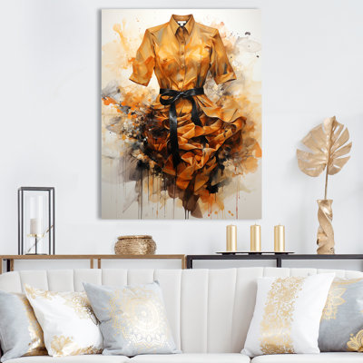 Fashion Orange Dress Mouvement II - Accessoires de mode, reproductions d'art mural