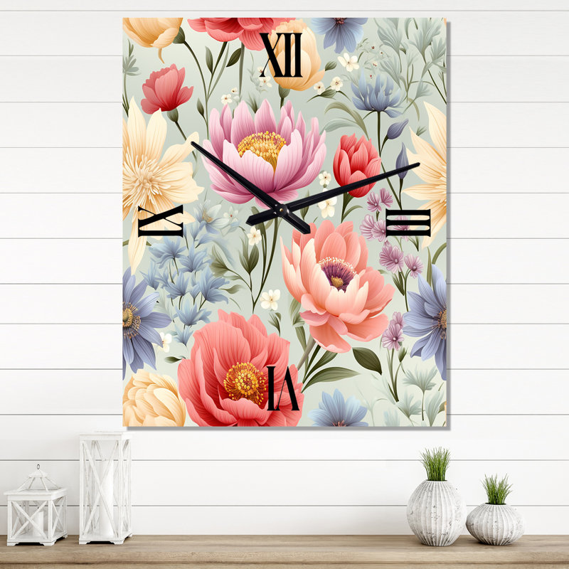 Jameal - Floral Wall Clocks, Extra Large