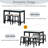 Modern Bar Dining Table Set With Storage Drawers And Padded Stools-105849870