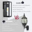Matte Black 32.5cm H Outdoor Sconce