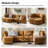 Dayman 125"W 6-Piece Modern Storage Convertible Sectional Sofa With End Table-124360550
