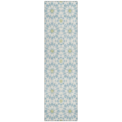 Washable Floral Indoor / Outdoor Rug