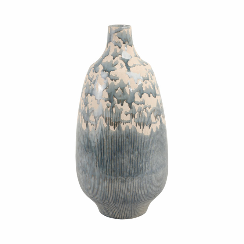 Vase décoratif en céramique fabriqué à la main en faïence