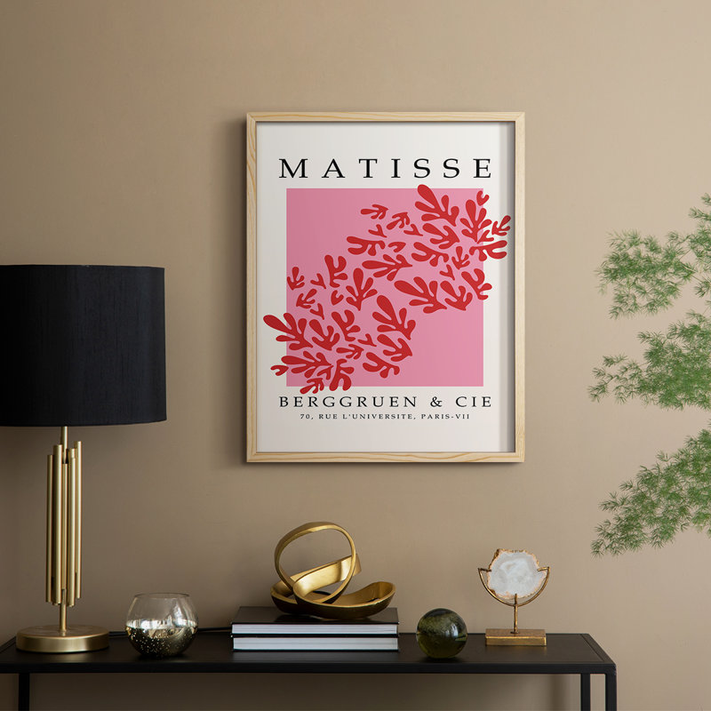 Matisse XLV III, reproduction d'art encadrée - bois massif, H 11 po x l 9 po