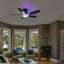 41" 5-blade Flush Mount Indoor Ceiling Fan With Light And Remote/app Control-1198048539