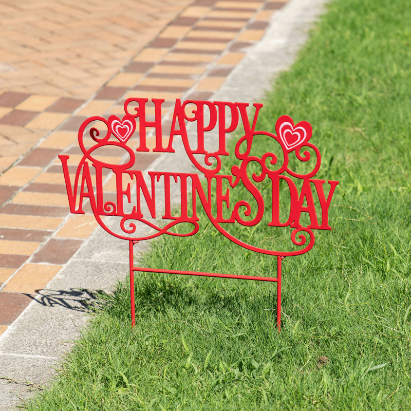 Piquet de jardin 23,25 "H Happy Valentine's Day (KD)