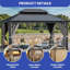 16ft. W x 12ft. D Extra Large Outdoor Gazebo, Double Roof Design Canopy, Elegant Backyard Pavilion with Inner Mesh and Polyester Curtains, Suitable for All Seasons