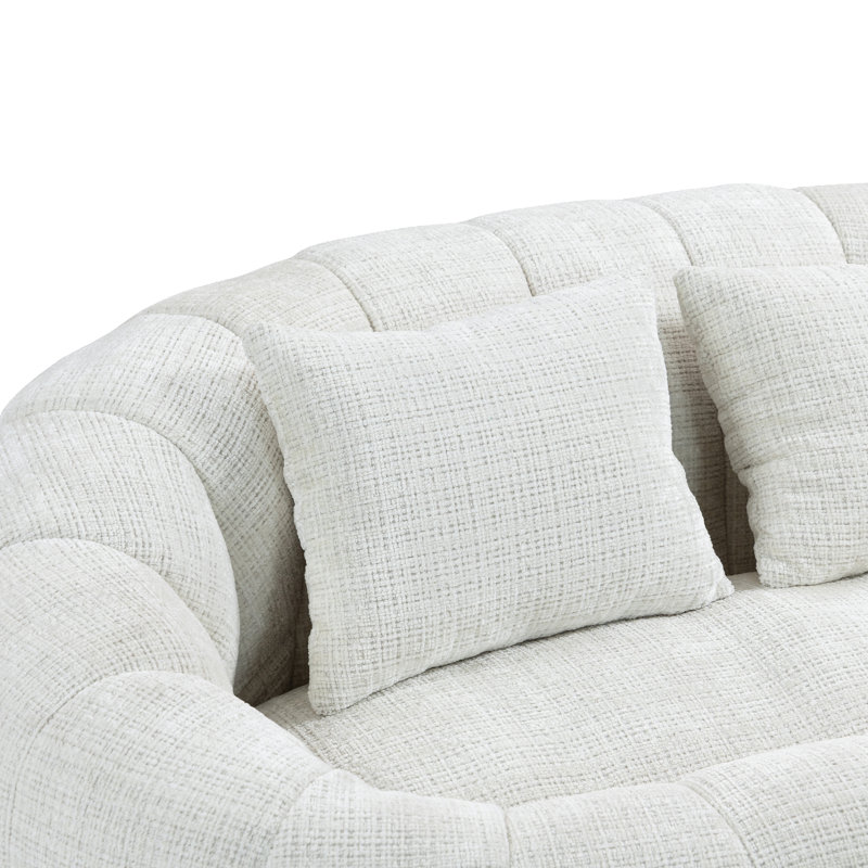 Causeuse Canny, Beige, H 24,8 po x l 59,06 po x P 37,4 po