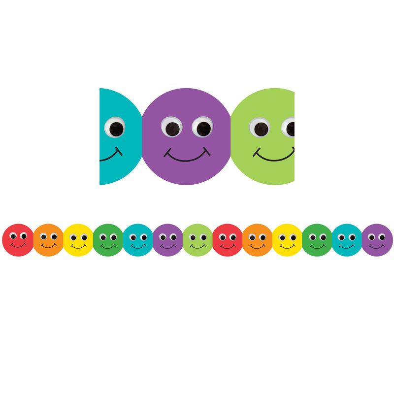 Visage souriant, bordure Mighty Brights