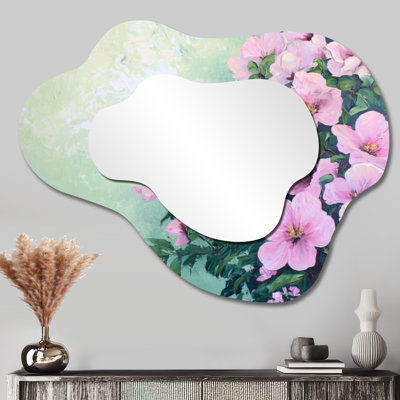 Miroir mural en forme de nuage Cottage - Spring Symphony of Violets
