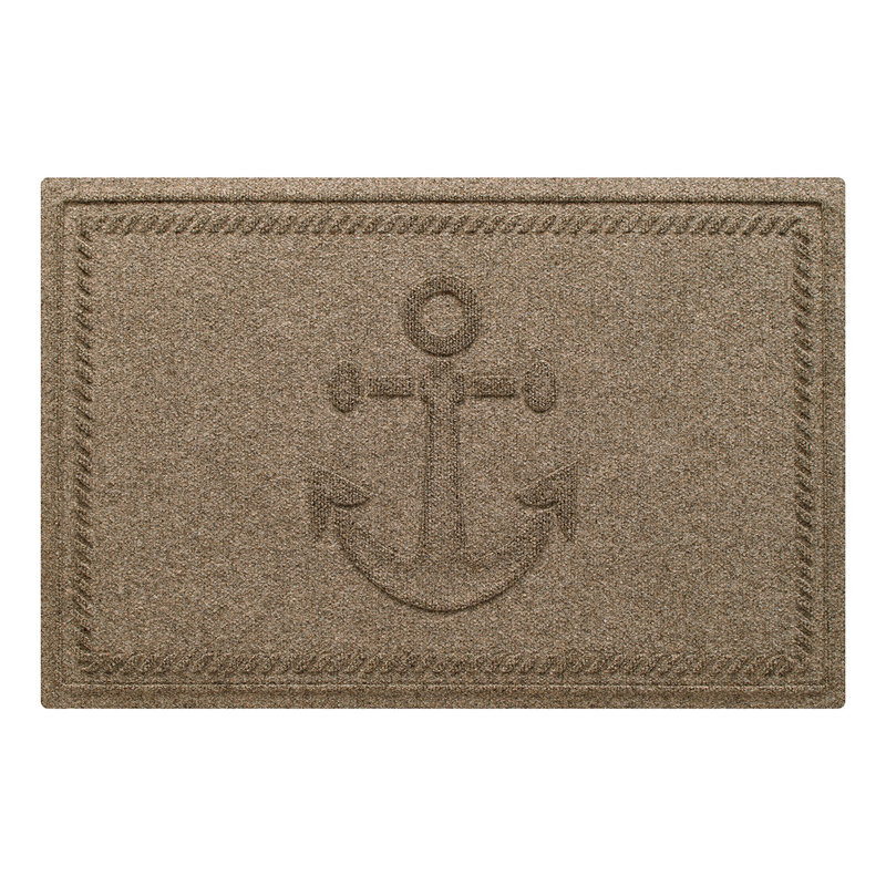 Paillasson intérieur pour l'extérieur 23 po x 35 po WaterHog Ship's Anchor, Chameau