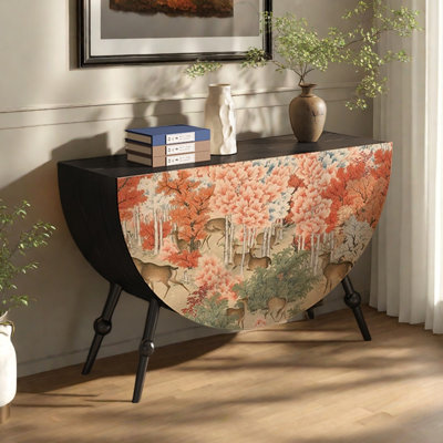 Modern floral living room accent cabinet