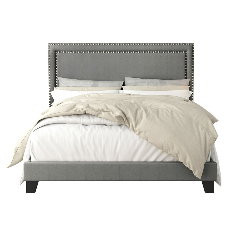 Lit tapissier Artia, Grand, Gris