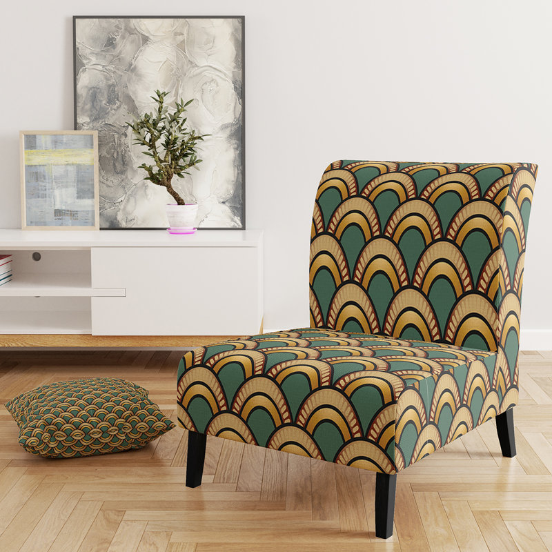 Deco Pattern - Patterned Upholstered Slipper Chair