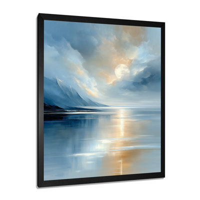Yellow Minimalism Norway Sunset Landscapes - Norway Canvas Prints, Yellow Landscape Wall Art