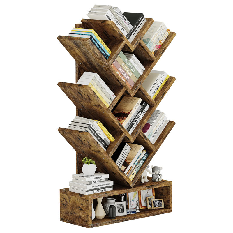 Aengus 103cm H x 57cm W Bookcase, Brown