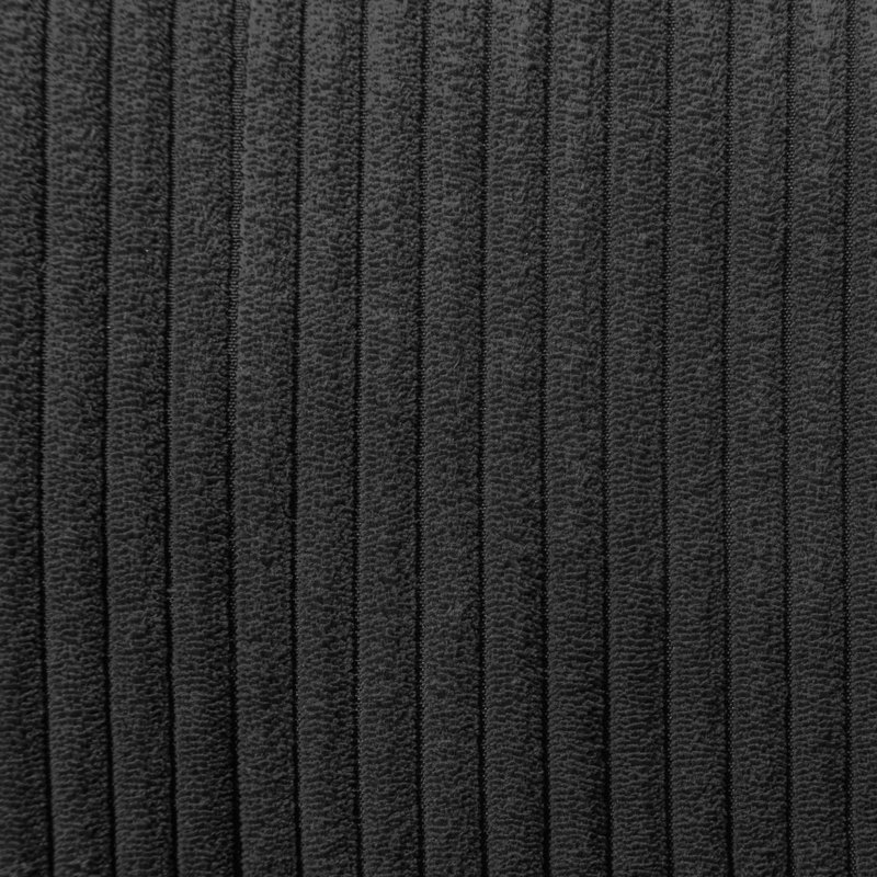 Ensemble modulaire en velours côtelé avec repose-pieds, Velours côtelé noir