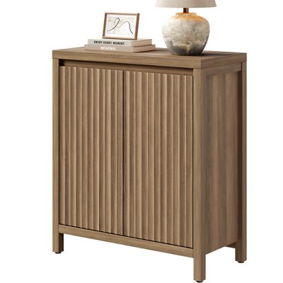 Bethlehem 29.1"W Fluted Waveform Panel Sideboard With 2 Adjustable Shelves