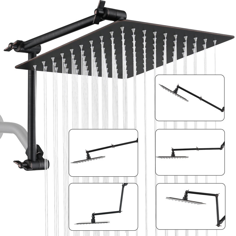 Rain Adjustable Shower Head 1.8 GPM GPM, Oil-Rubbed Bronze
