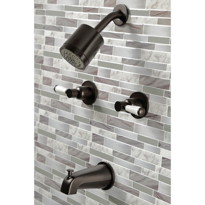 Kingston Brass Paris Double-Handle Tub and Shower Faucet