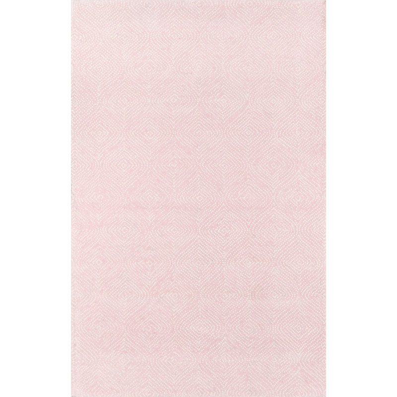 Kamayah Wool Area Rug in Pink, Rectangle 3'6" x 5'6"
