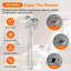 Double pomme de douche murale à 9 jets et robinet de douche à main à main 1,8 gallons par minute en chrome poli