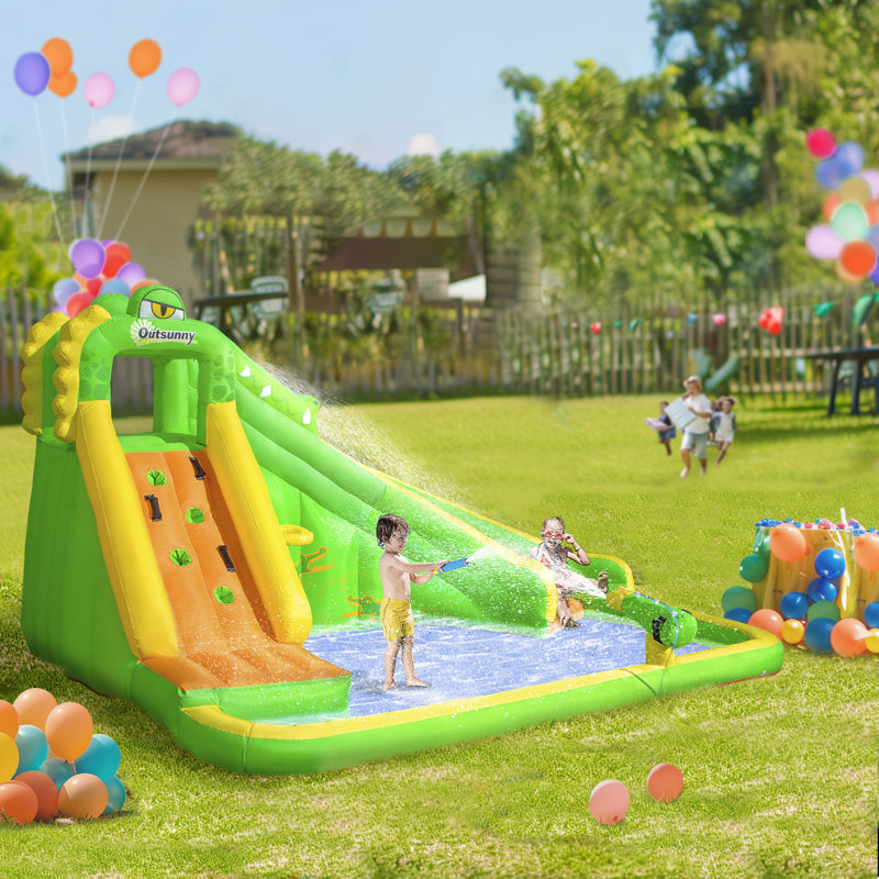 Outsunny Kids Bouncy Castle 5 in 1 for Kids Age 3-8 3.85 x 2.85 x 2.25m
