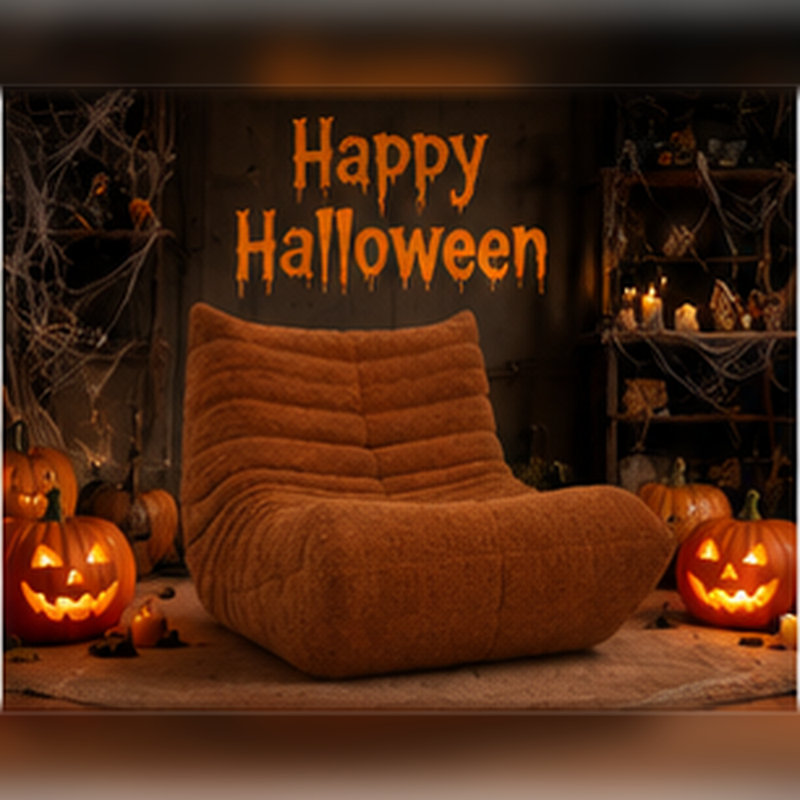 Chaise longue rembourrée en mousse Sherpa de 32,7 po de large avec capitonnage, Blanc