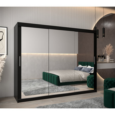 Melhado 3 Door Manufactured Wood Wardrobe