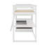 Lit mezzanine simple avec bureau et tablettes-980139248