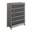 Commode 1 pièce en similicuir 5 tiroirs