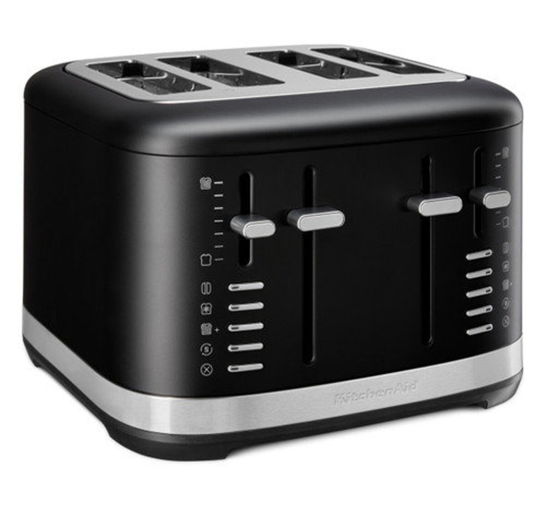 Kitchenaid Matte Black Manual Control 4 Slot Toaster, Matt Black - Image 2