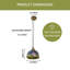 31.5" Dragonfly & Lotus Stained Glass Pendant Light, Antique Bronze Iron Frame, E26 Bulb Included