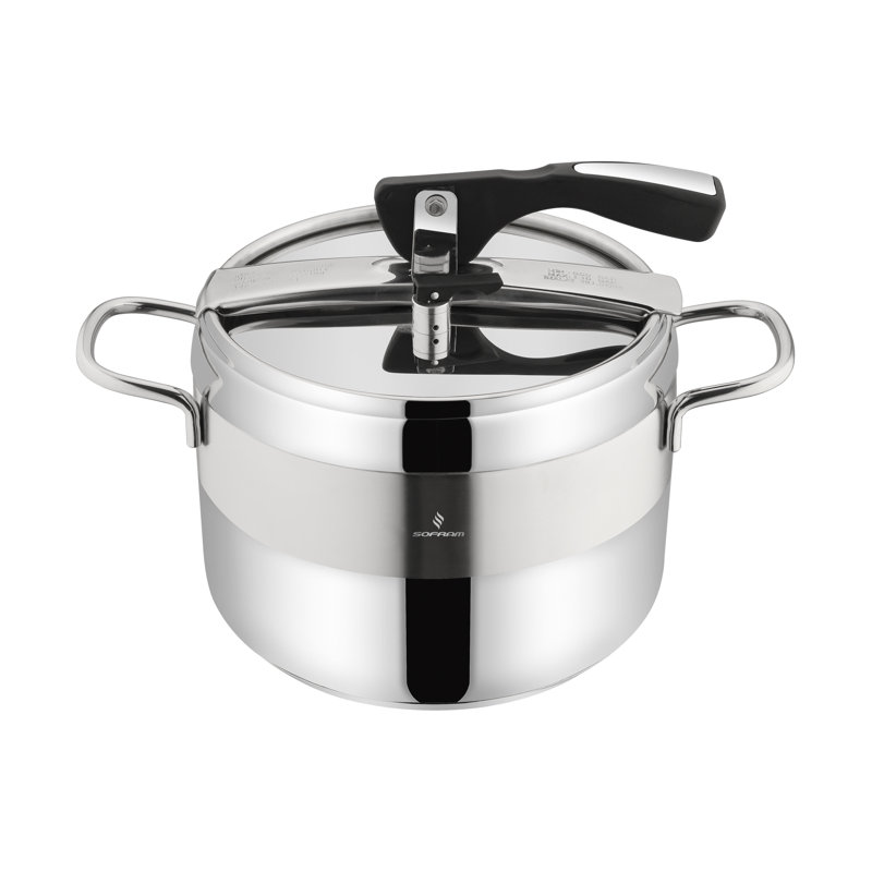 Stainless Steel Pressure Cooker  (6 L), 6.3 Qt.