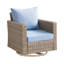 Chaise de patio berçante pivotante avec coussins (ensemble de 2)-1021653328
