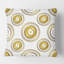 Coussin circulaire imprimé motif doré Mid-Century-1565945577