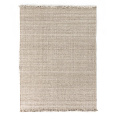 Tapis rectangulaire en polypropylène tissé à la main de couleur unie Ahsir