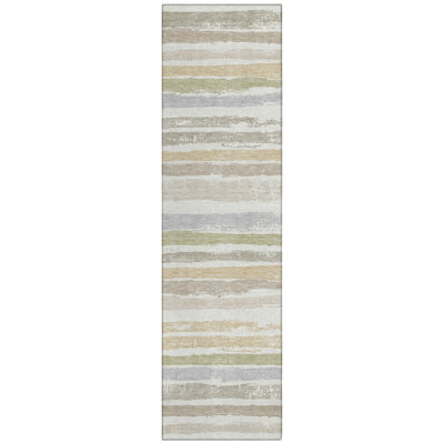 Sylira Ivory Washable Indoor-Outdoor Rug - 