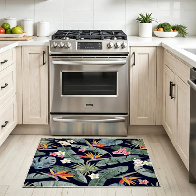 Tapis rose lavable à la machine