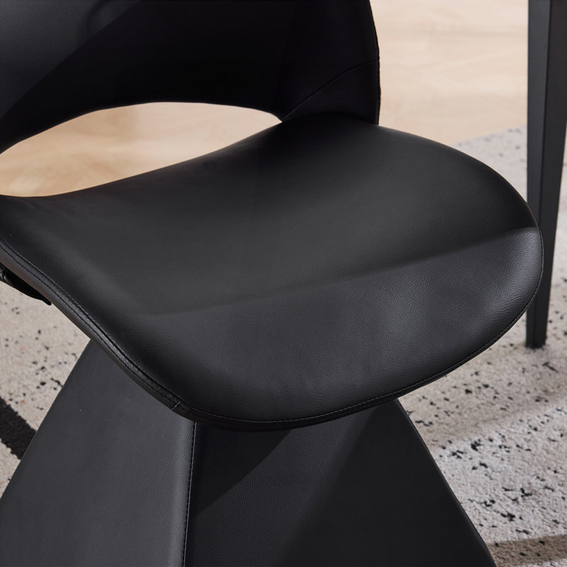 Chaises de salle à manger pivotantes, Noir