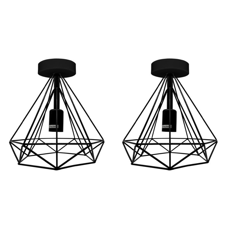 Alissah Flush Mount, Black
