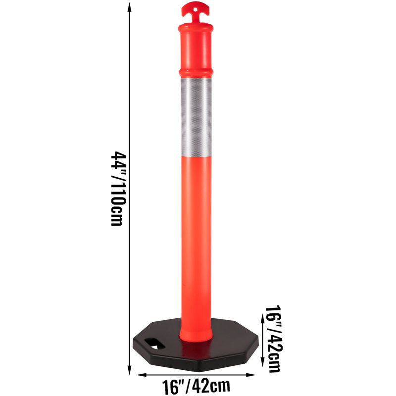 Poteaux de délimitation de la circulation avec bande réfléchissante VEVOR H 44 po