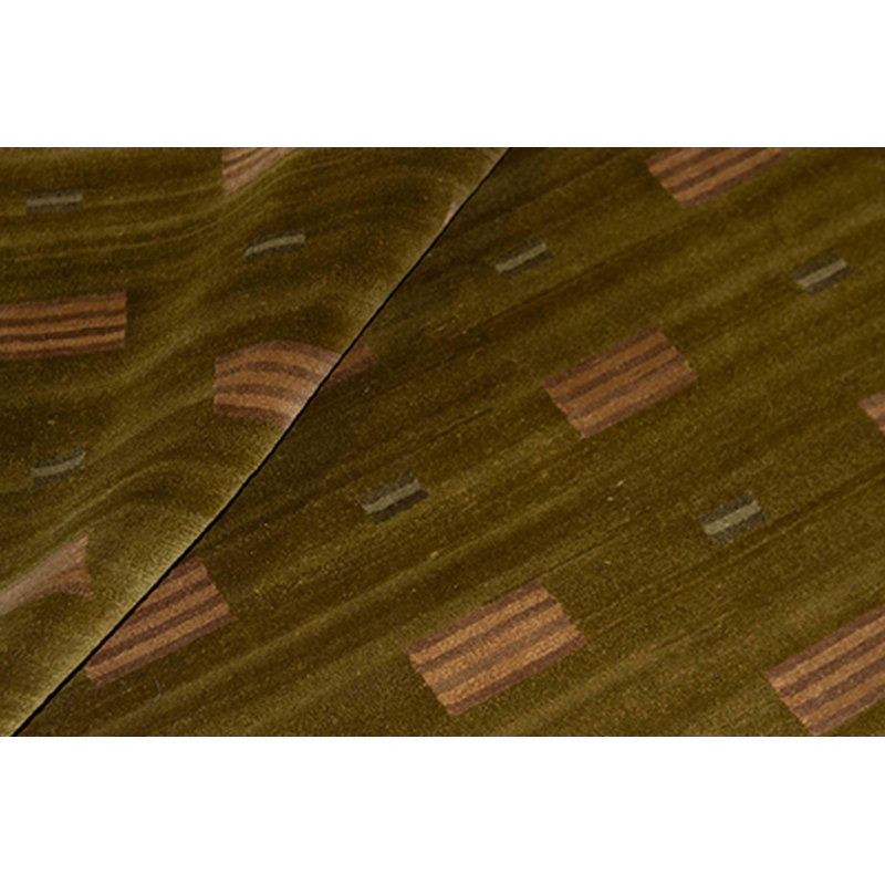 Wool Ikat Area Rug in Brown