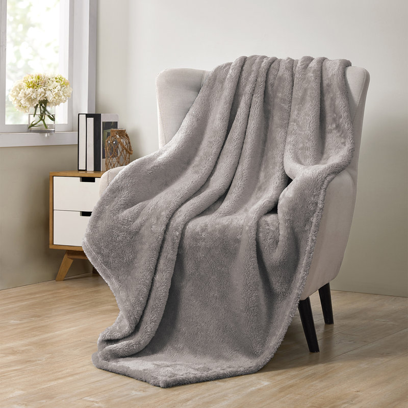 Adrianna Throw Blanket, Grey, 50 x 60